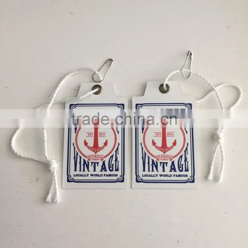 2017 Customized jeans hang tags swing tags with high quality