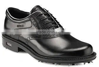 wholesale branded sport shoes, fashion stylish black golf shoes for men or women with spike for business