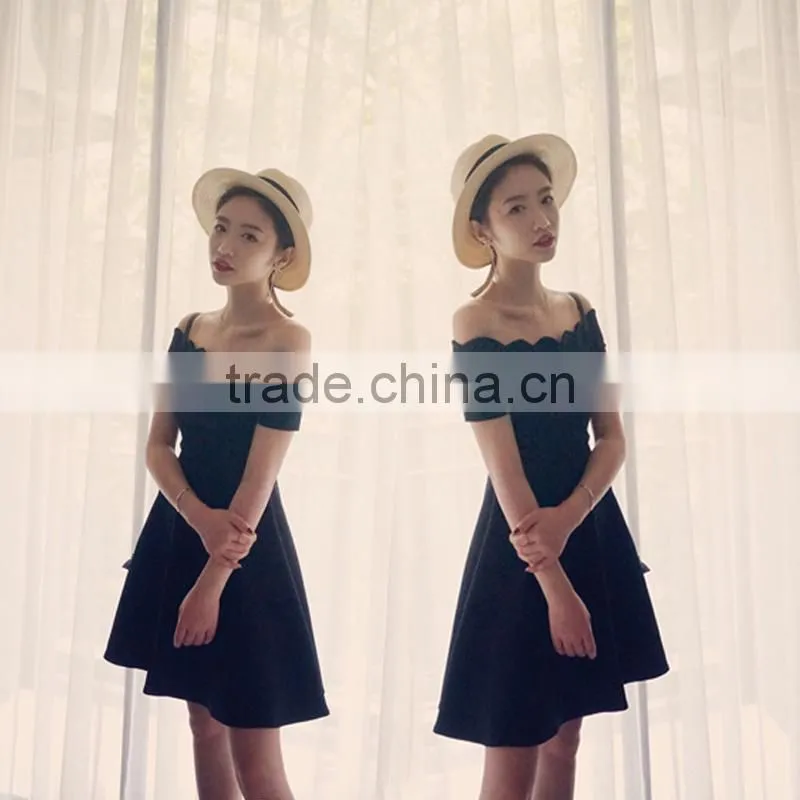 2017 The Newest Short Sleeve Girl Party Dress With Different color
