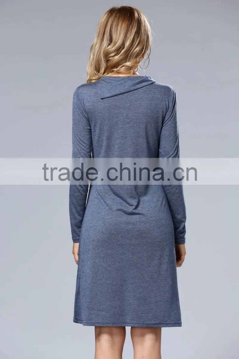 Wholesale elegant summer dress women long sleeve casual dress 2017