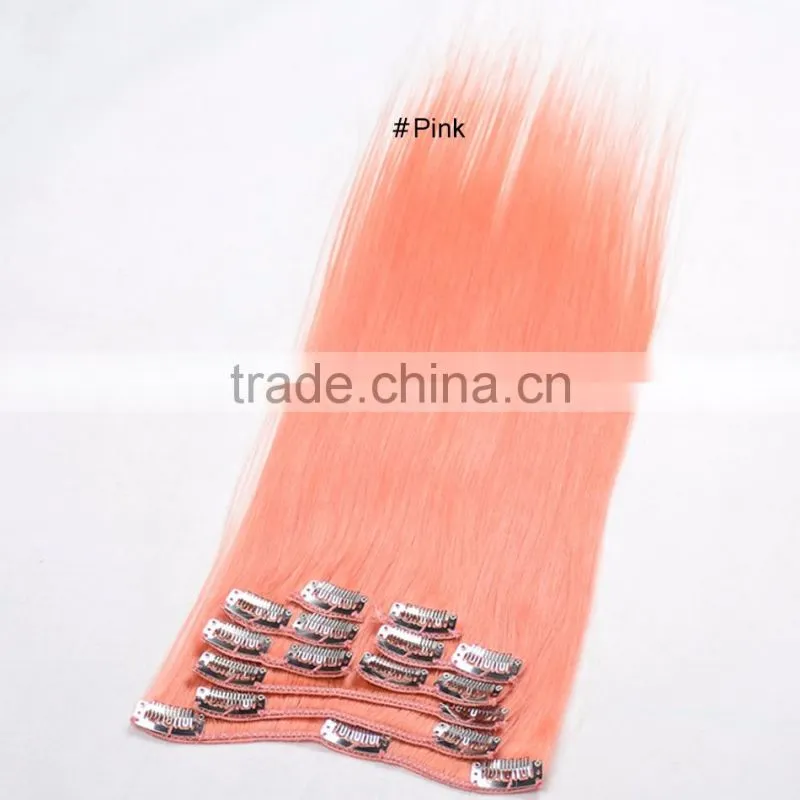 8A Wet and Wavy Virign Brazilian Hair African American Clip in Human Hair Extension
