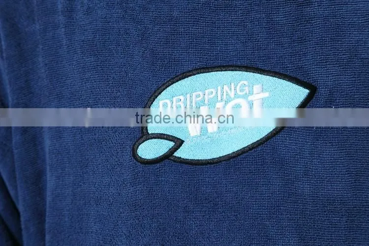 Adult poncho beach towel hooded poncho towel woven plain dyed