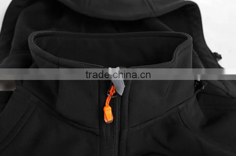 fashion men jackets outdoor fleece windproof with hood