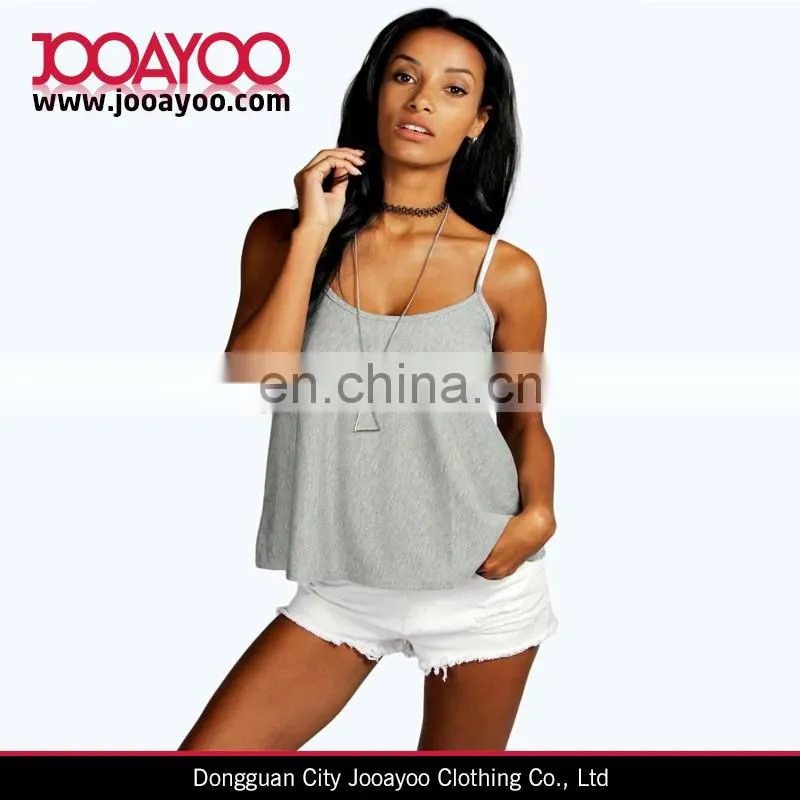 Classic Swing Shape Spaghetti Straps Scoop Neckline Tank Tops For Women
