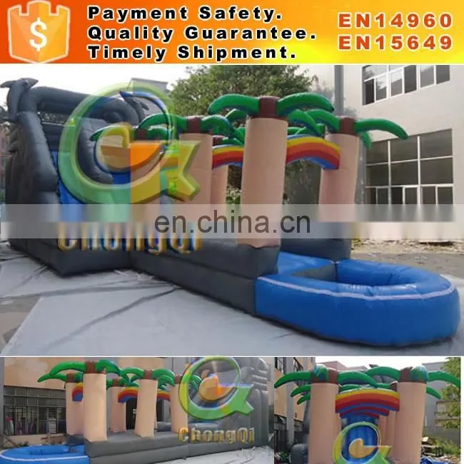 Giant inflatable water slide pool for sale inflatable water slide pool