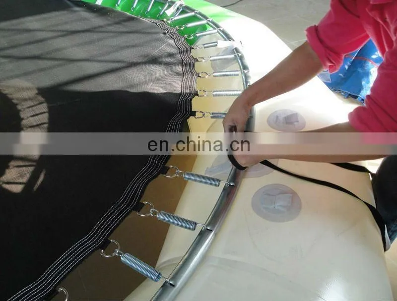hot sale air-tight inflatable water trampoline with metal ring