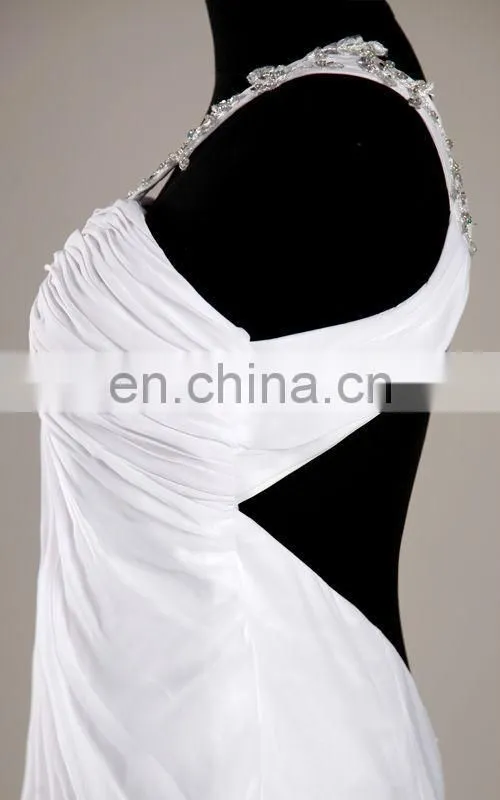 2015 Sexy White Long Evening Dresses Grace Karin Floor Length Backless Dresses Evening CL3122