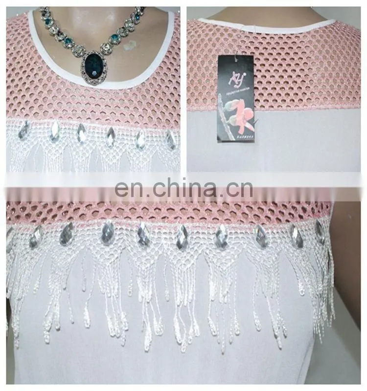 Women short sleeve casual models striped chiffon blouses shirts