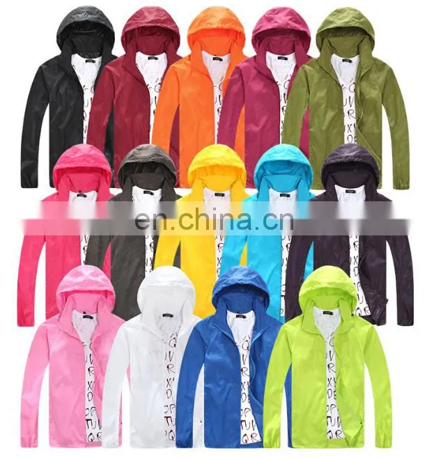 Wholesale outdoor unisex anti-UV adult cloth with hat sportsware