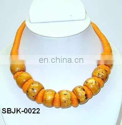 Glass Bead Costume Necklace