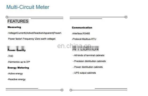 ACREL (Stock Code:300286.SZ) DC 48V system Multi Channel Energy Meter for Telecommunication solution AMC16MD