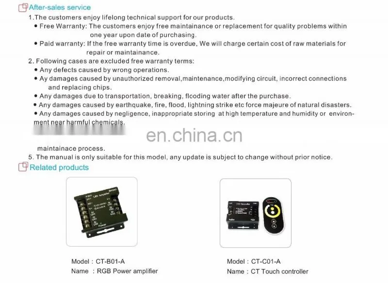 Alibaba RF touch panel remote 3 channels 3ch RGB led controller
