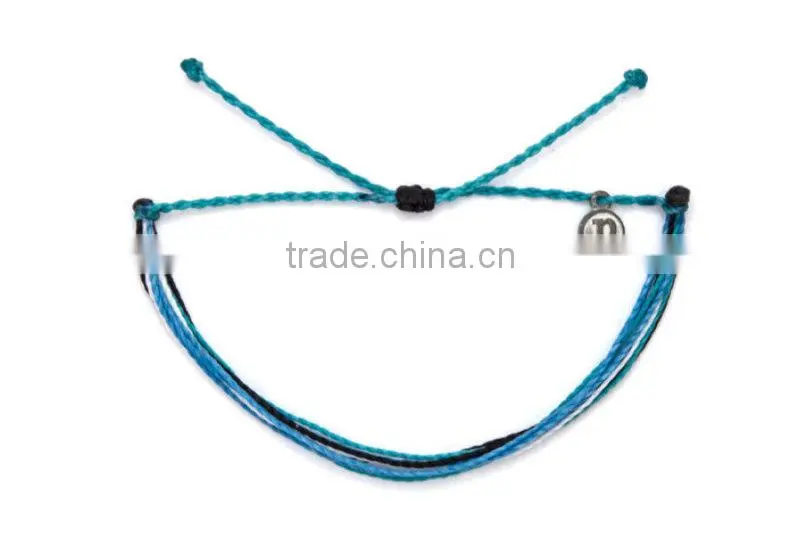 diy wax cord woven custom string bracelets for friend