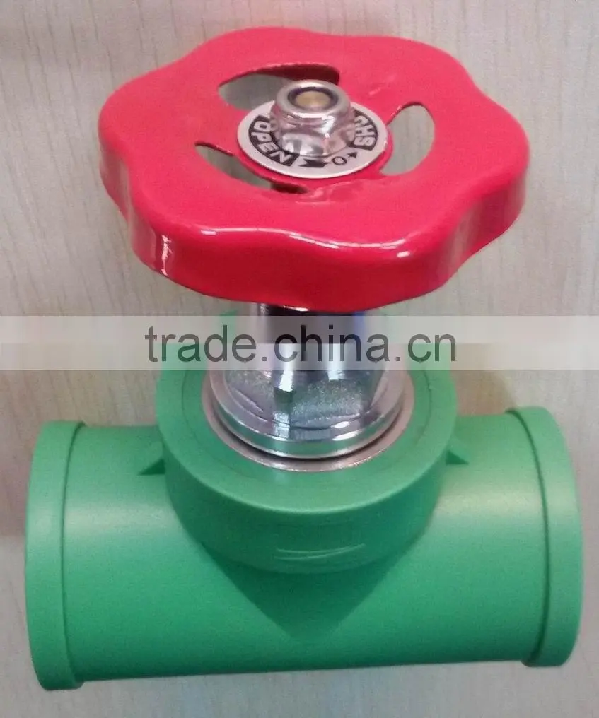PPR Gate Valve Brass Gate Valve with PPR 2 sides Union from PPR factory by DIN8077/8078