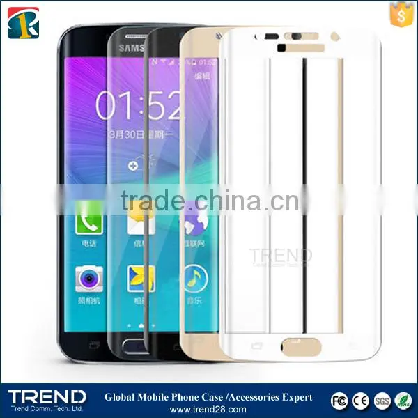 china supplier for Samsung S6 edge full tempered glass screen protector