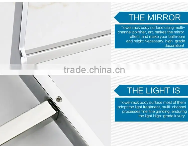 Wesda stainless steel bathroom wall towel shelf with hooks A160