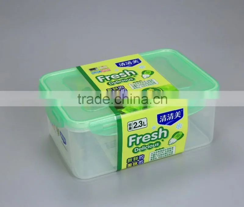 Hot Selling airtight Square Plastic Microwave Lunch Box with lock
