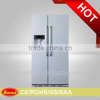 Defrost side by side refrigerator with home minibar
