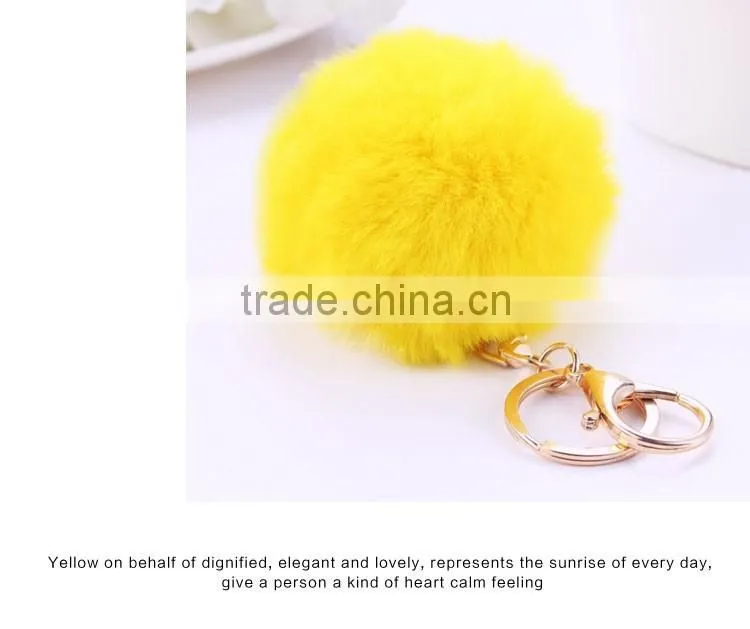 Plush ball key chain plush key chain , lovely hanging decoration,cheap key chains,cheap key chains,fur ball key chain