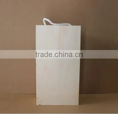 Custom wooden gift packaging wine box design for 2 bottles,christmas wine bottle gift box