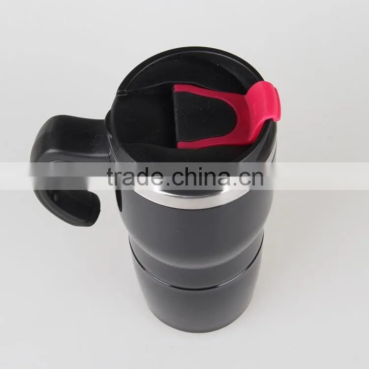 classic custon design double wall steal mug/ auto mug with pp handle