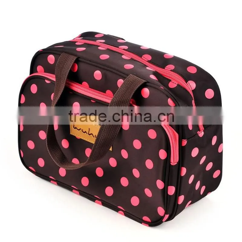 Stock wholesale baby diaper bag outdoor stroller travel dot nylon mommy cheap designer handbags