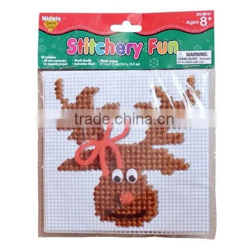 DIY craft needlework cross stitch sewing for kids