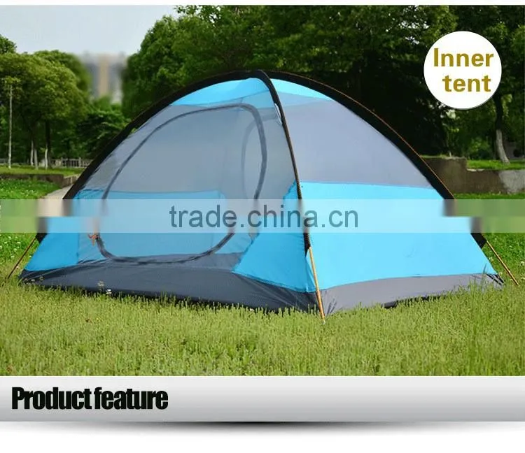 Waterproof Double Layer 2, 3, 4 Person 3 Season Aluminum Rod Double Skylight Outdoor Camping Tent