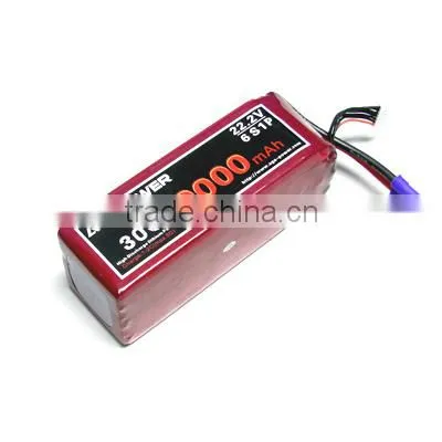 22.2V 30C 6S 10000mah Lipo Battery for RC planes