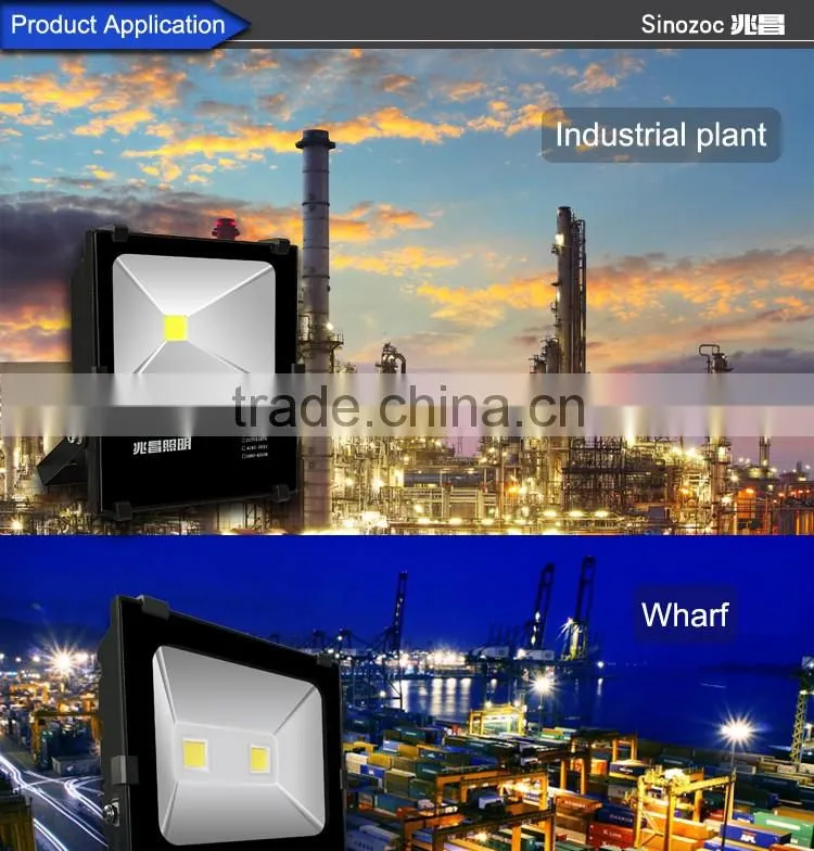 Sinozoc Hot selling Aluminum housing IP66 waterproof outdoor led flood light led floodlighting outdoor fixture