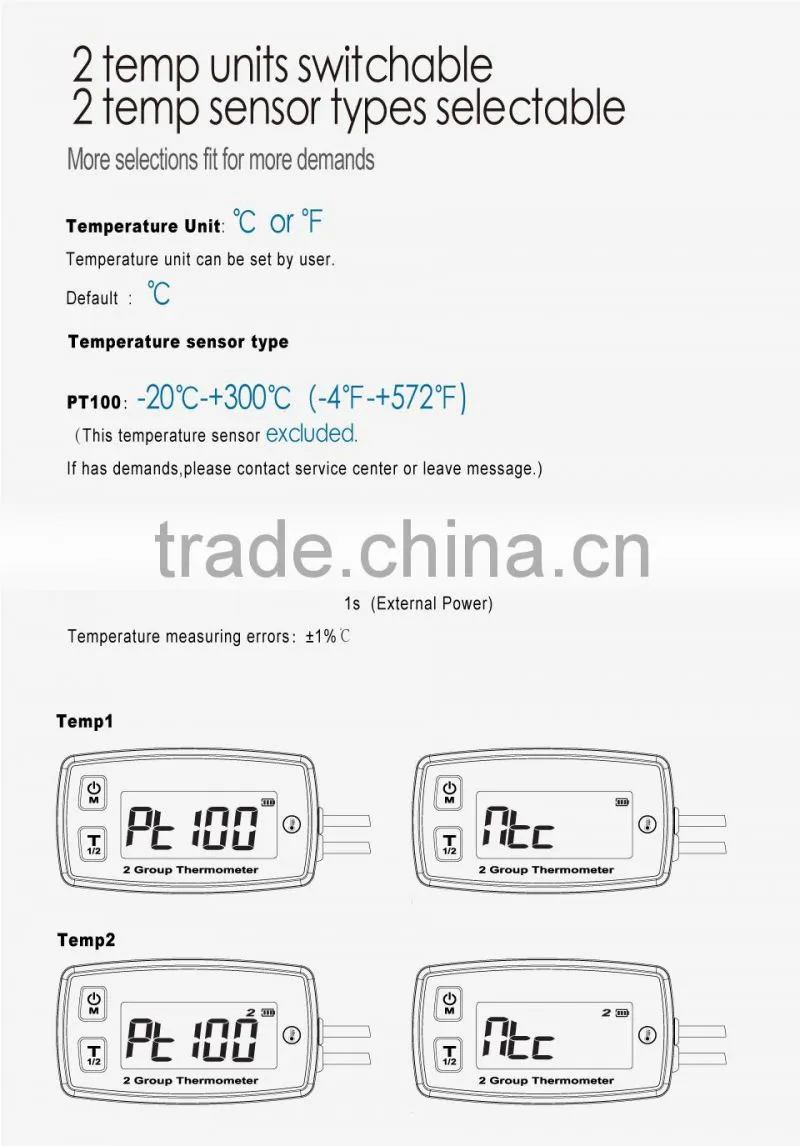 Digital LCD Engine Thermometer Temperature Meter