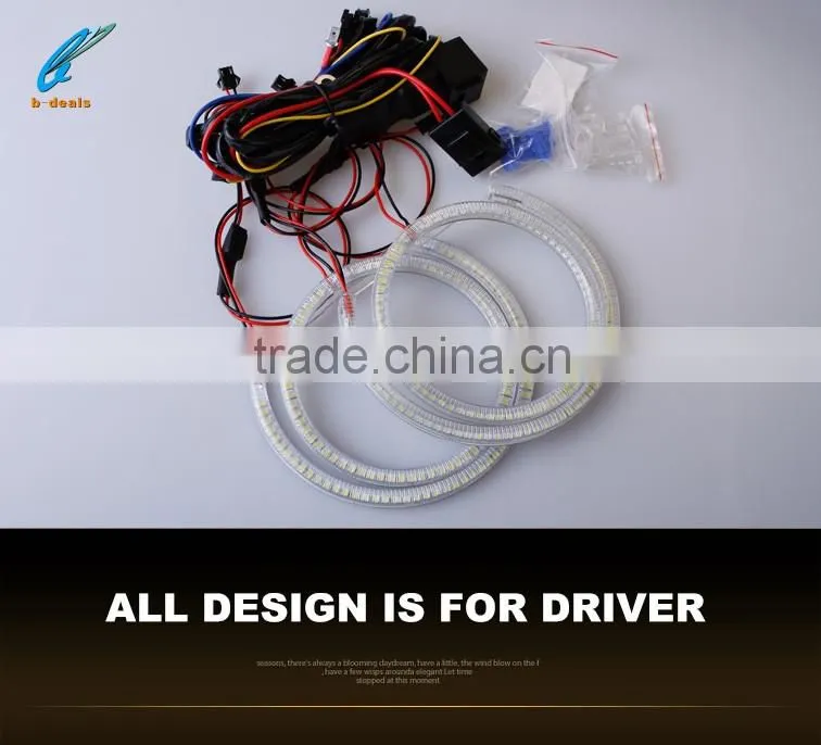 B-deals custom logo SMD Halo Ring Headlight DRL for Mitsubishi LANCER non projector