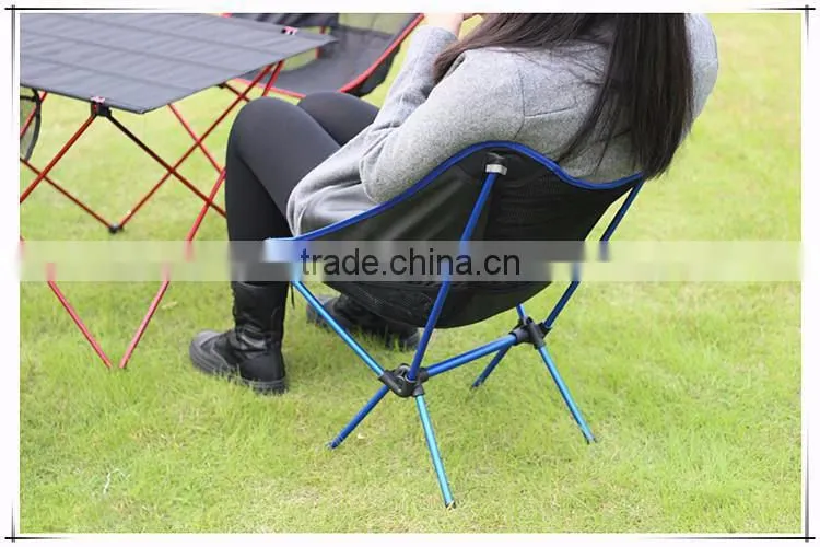 Folding Fishing Chair Yellow Red Blue Cheap Outdoor Adult Folding Half Moon Chair