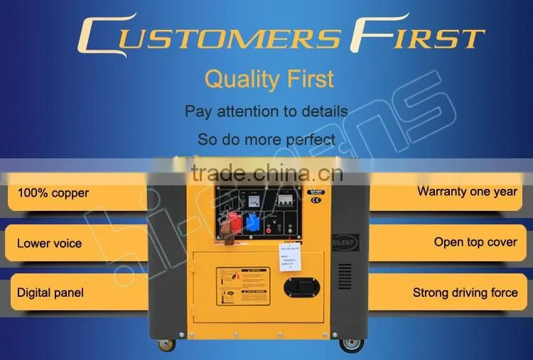 Low price 5KVA detachable type three phase silent diesel generator