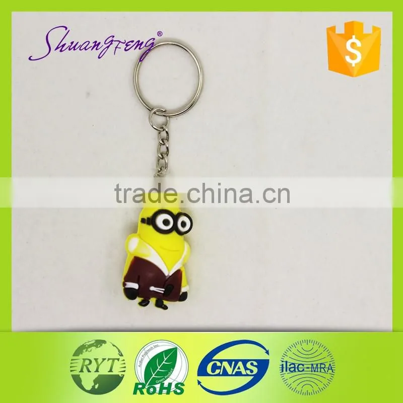 2016 custom design promotional PVC keychain ,rubber keychain