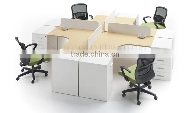 Modern wood office partition workstation design furniture (SZ-WSB381)