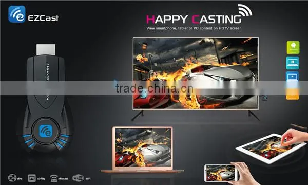 Vensmile V52A miracast wi-fi EZMirror DLNA Airplay android tv ezcast dongle kodi magic tv stick