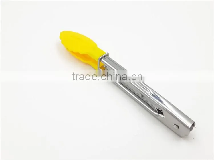 Nylon bread tong with stainless steel handle