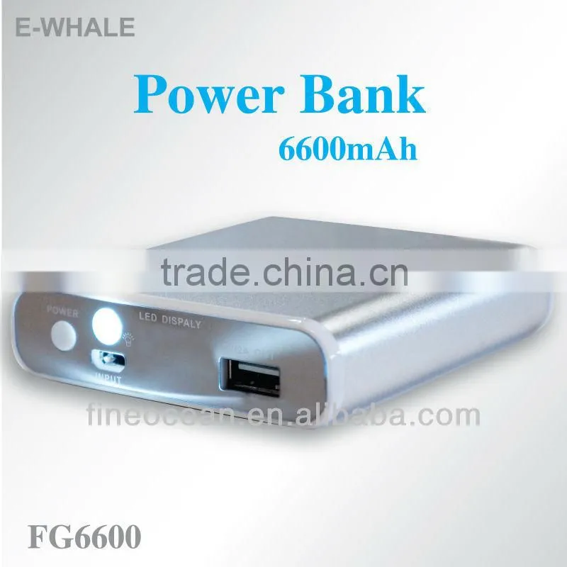 Portable power bank Rechargeable battery charger 6600mah
