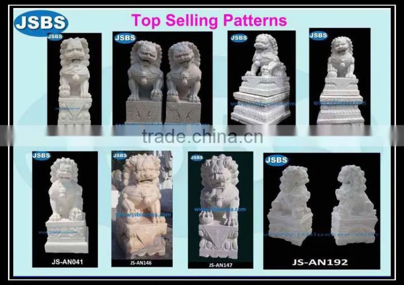 hand carved chinese marble foo dogs