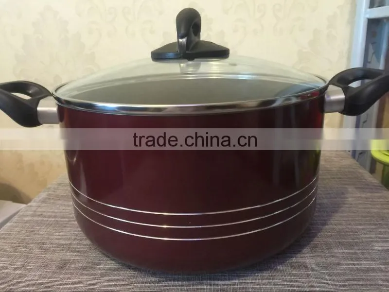 Quality Aluminum Pressed Non-stick Soild Stainless Steel Lid Casserole/Casserole Set