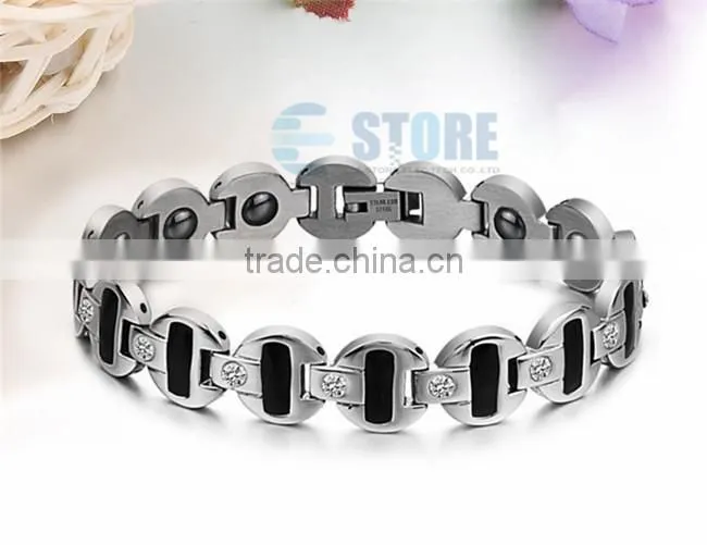 Factory Price Crystal 316L Stainless Steel Energy Bracelet