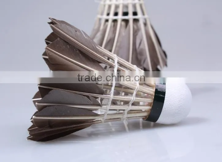 High Quality Black goose feather 12pcs/Barrel Badminton Ball White Teal Feather Sport Game Training Badminton