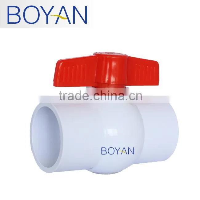 BOYAN plastic cpvc sch2846 americ size white ball valve