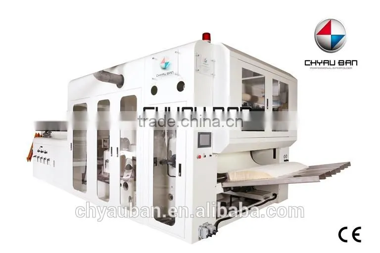 Fully Automatic V Fold Kitchen Hand Paper Towels Folder Gluer Machine