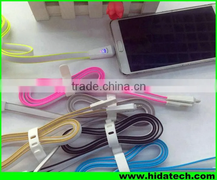 Hot Selling 1M Flat Noodle USB Charging Cable for iPhone 6s Phone Cable