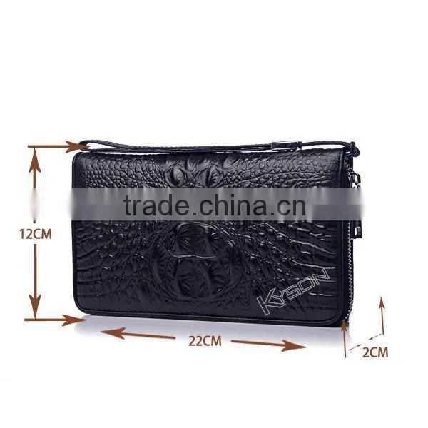 Multi currency china wholesale full grain leather wallet