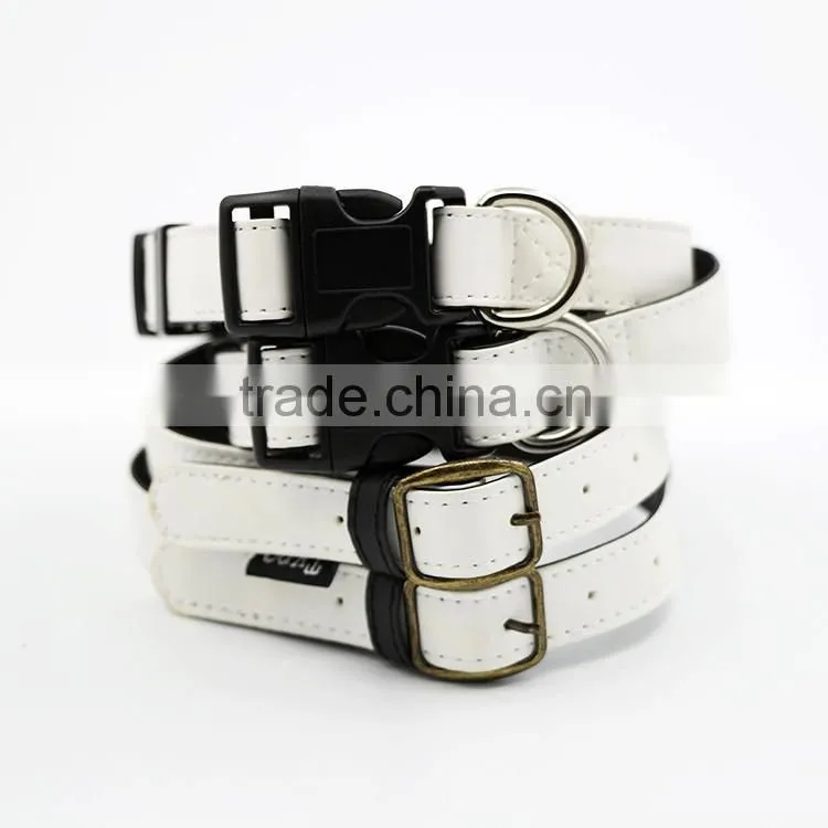 OEM eco-friendly PU pet dog collars and leashes