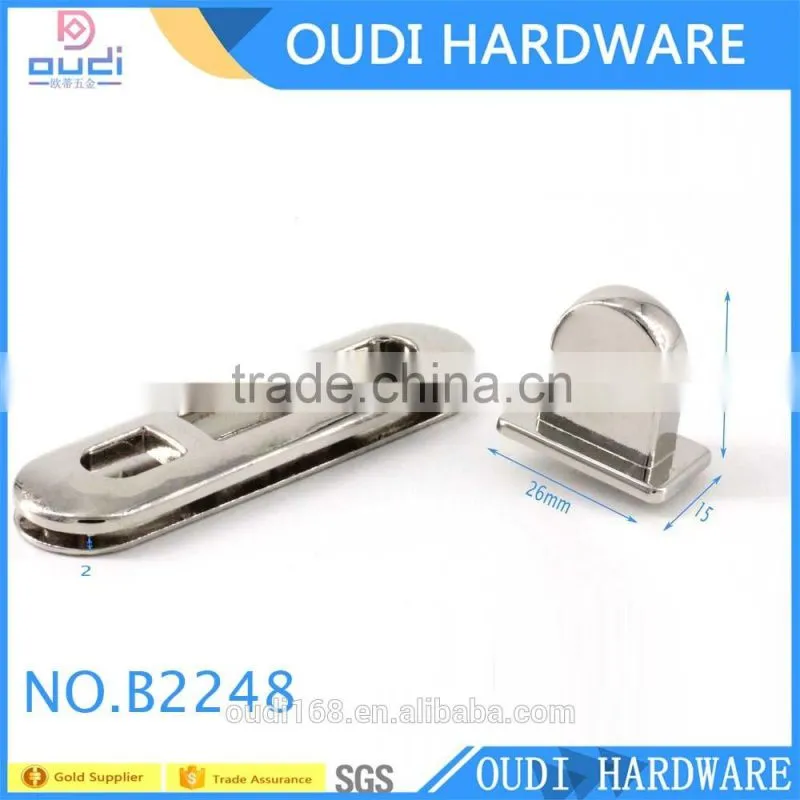 New product plating oval turn twist bag lock enameled metal twist lock
