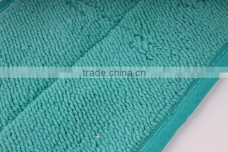 China supply microfibre flat mop refill/Wholesale microfiber wet mop heads